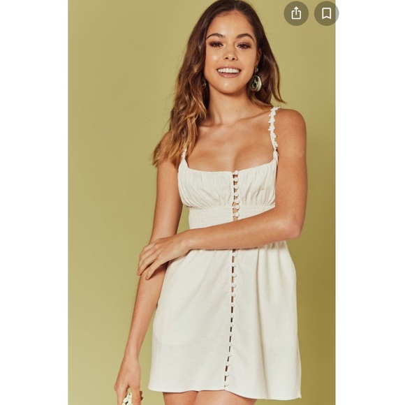 For Love And Lemons Dresses & Skirts - NWT For Love & Lemons Macaroon Button Mini Dress